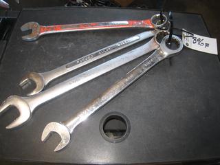 (4) SAE Combo Wrenches. 1 1/4, 1 7/16, 1 3/8, 1 5/16.