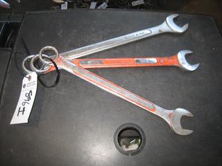 (3) SAE Combo Wrenches. 1 1/4, 1 7/16, 1 1/4.