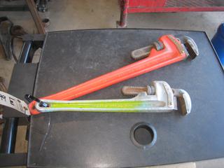 (2) Ridgid Pipe Wrenches. 18", 24".