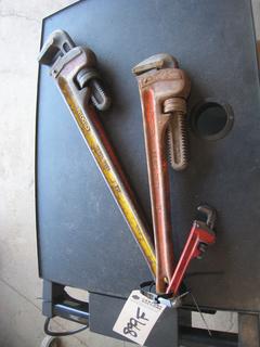 (2) Ridgid Pipe Wrenches. 18", 24".