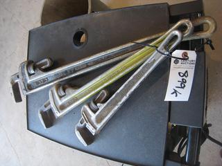 (3) Ridgid Pipe Wrenches. 18", 24", 36".