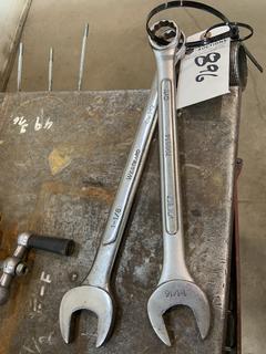 (2) SAE Combo Wrenches. 1 1/8, 1 1/16.