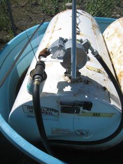 1400 Liter Fuel Tank w/ Manual Pump. Note:  Buyer Responsible For Dismantling, Lifting & Loading. Items Must Be Removed by September 1, 2020, 4:00 PM.  Items Left Onsite After September 1, 2020 Will Be Considered Abandoned.