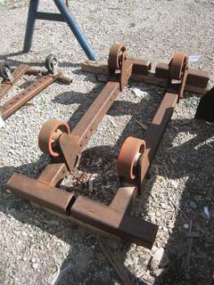 Pair of Rollers. (Approx.) 4"x62".  w/ 3" Wheels.