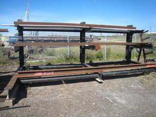 Steel Rack, Contents Included, Quantity of C Channel Tube Wide Flange. Rack (Approx.) 240"x120"x96". Note:  Buyer Responsible For Dismantling, Lifting & Loading. Items Must Be Removed by September 1, 2020, 4:00 PM.  Items Left Onsite After September 1, 2020 Will Be Considered Abandoned.