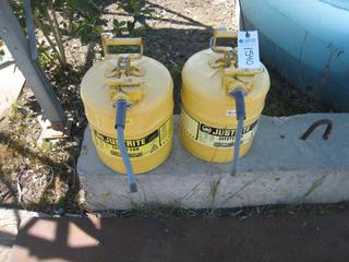 (2) JustRite Safety Cans. Type II Accuflow.