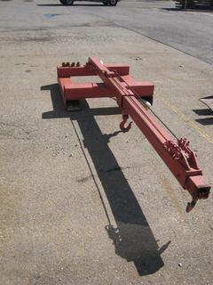 Mobile Forklift Attachment for Lift w/ 2 Hooks. Open 7 1/2" x 5".