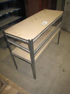 Metal/Wood Shelving Unit. 36 x 48 x 18.