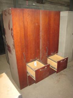 (2) Wooden Office Lockers.