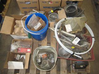 Misc Pallet of Nuts/Bolts, Tags, Grating Clips, Fittings.