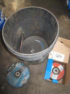 Pail of Miscellaneous  Grinding Discs 9" , 7" & 6".