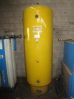 CAE Yellow Air Tank. U1A Manufacturers Data Report for Pressure Vessels Available. Note: Disconnected,  Buyer Responsible For Dismantling, Lifting & Loading. Items Must Be Removed by September 1, 2020, 4:00 PM.  Items Left Onsite After September 1, 2020 Will Be Considered Abandoned.