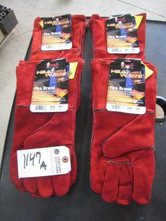 Lot of Watson Gauntlet Style Welding Gloves Heat Wave Size 05.