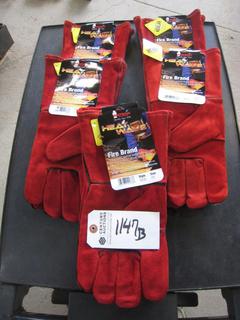 Lot of Watson Gauntlet Style Welding Gloves Heat Wave Size 05.