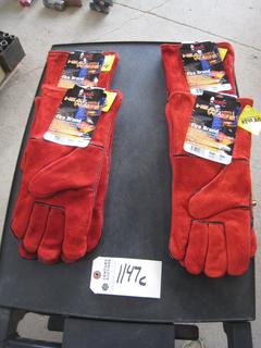 Lot of Watson Gauntlet Style Welding Gloves Heat Wave Size 05.