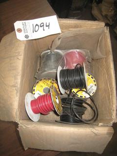 Box of Assorted Electric Wire Spools. 12ga.