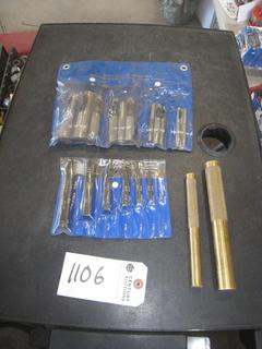 12pcs Punch Set, 7pcs Extraction Set (Incomplete). (2) Brass Punches.