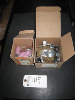 (1) Box of Misc. Cone Stone For Pencil Grinder/ Die Grinder & Box of Misc. Wire Wheels.