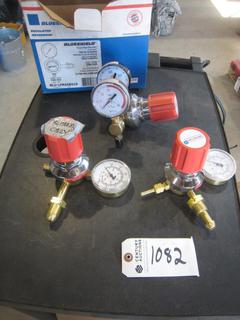 (2) Air Liquid Blue Shield Propane Gauges.