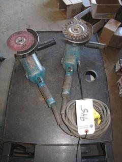 (2) Makita Angle Grinders.