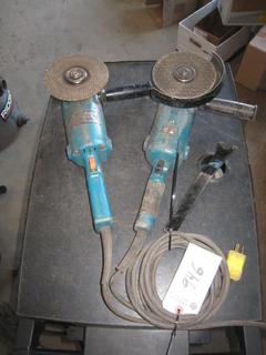 (2) Makita Angle Grinders.