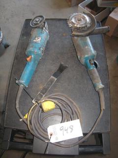 (2) Makita Angle Grinders.