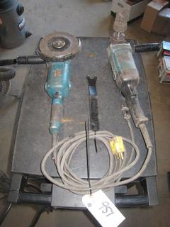 (2) Makita Angle Grinders.