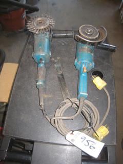 (2) Makita Angle Grinders.