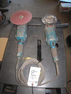 (2) Makita Angle Grinders.