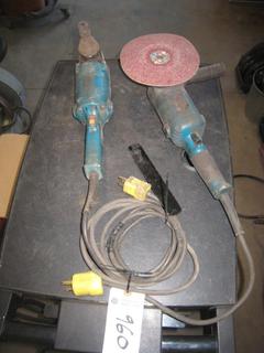 (2) Makita Angle Grinders.