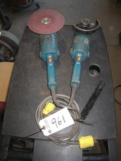 (2) Makita Angle Grinders.