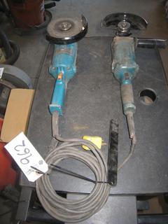 (2) Makita Angle Grinders.