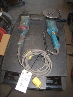 (2) Makita Angle Grinders.