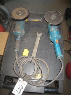 (2) Makita Angle Grinders.