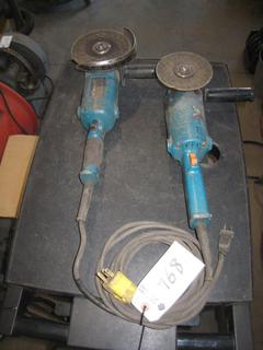 (2) Makita Angle Grinders.