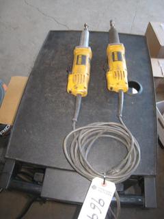 (2) DeWalt Electric Pencil Grinders.