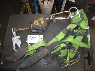 (2) Miller Harnesses. Miller Harness Python. Miller Black Rhino Retractable Lifeline.