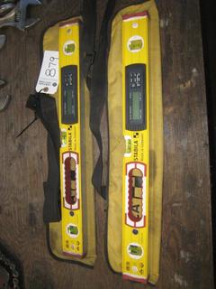 (2) Stabila Digital Levels. 24" c/w Carry Cases.