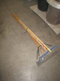 Quantity of Shop Brooms & Rake.