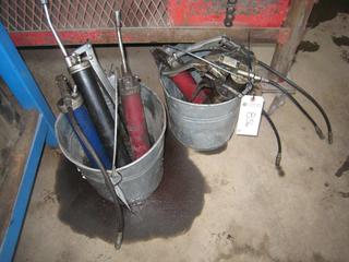 (2) Pails of Grease Guns.