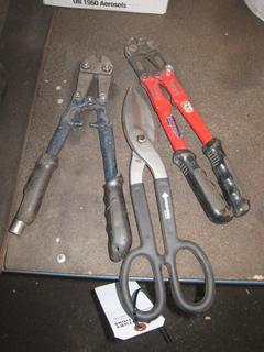 Pair of 12" Bolt Cutters & a Manual Shear.