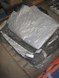 Quantity of Used Trailer Tarps (Black & Grey).