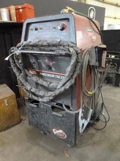 Lincoln Electric TIG 275 Welder S/N U105617955 w/ Cables, Accessories, and Cart. 