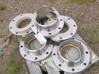 (6) 8" Stainless Steel Flanges. 
