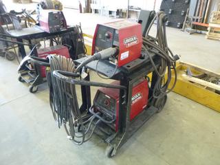 Lincoln Electric Invertec V3JO Pro Phase 1 and 3 S/N U1100805036 w/ Cart and Wire Feeder. 