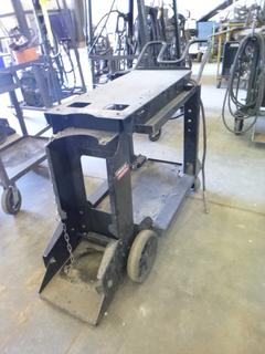 Lincoln Electric Metal Cart on Castors w/ Contents 24"x 34"x 57". 