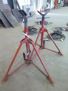 (2) Javlin Industrial L-Series Adjustable Tri-Pod Stands. 