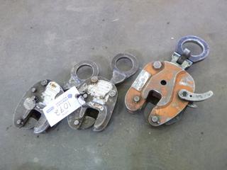 (3) 1 Ton Vertical Plate Clamp. 