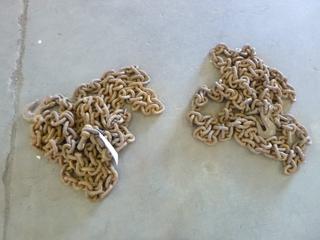 (2) 18' Chain w/ Hooks, 3/8". 