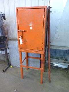 Lockable Metal Cabinet 16"x 20"x 64". 